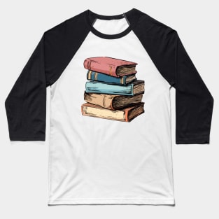 Stack of Books Baseball T-Shirt